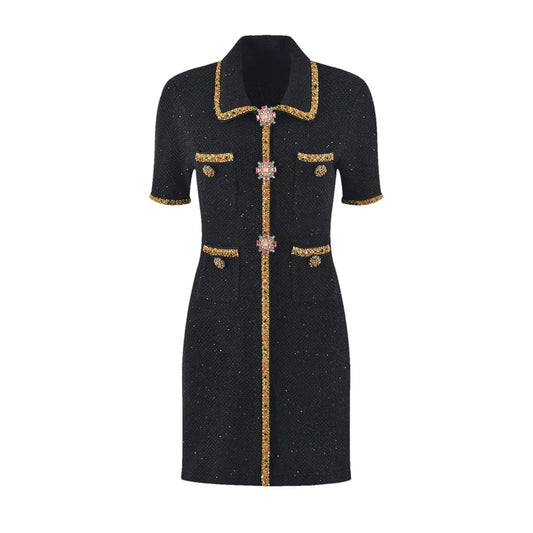 Héloïse sequin knitted dress