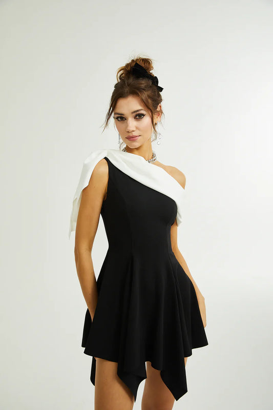 Émeline Asymmetric Mini Robe
