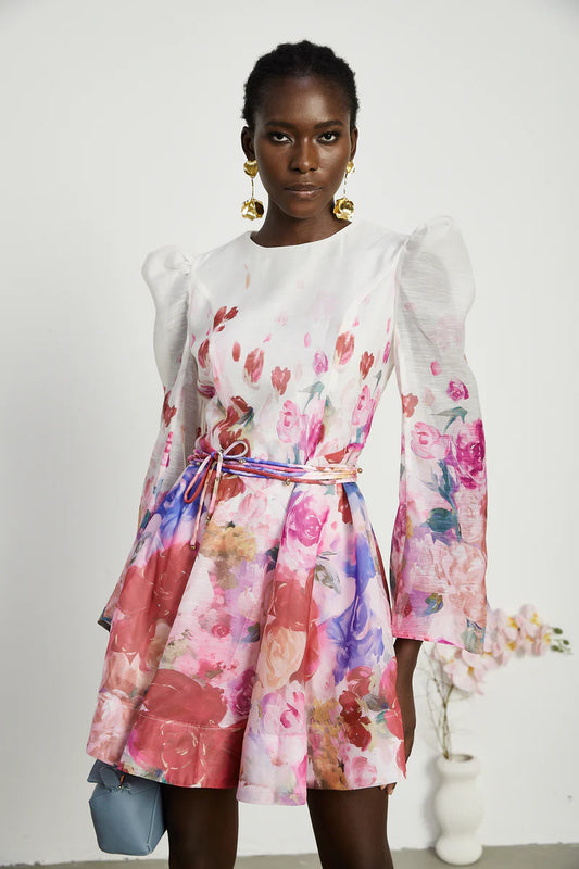 Marjolaine à imprimé floral mini robe