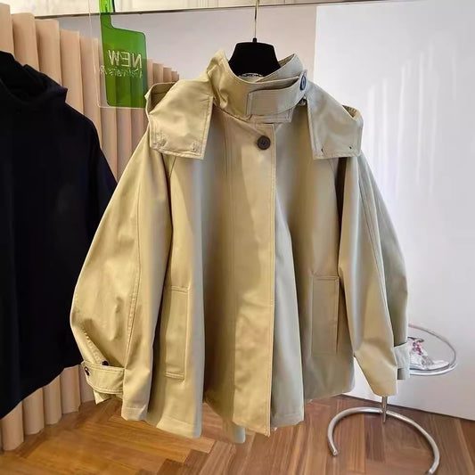 Loose casual hood jacket