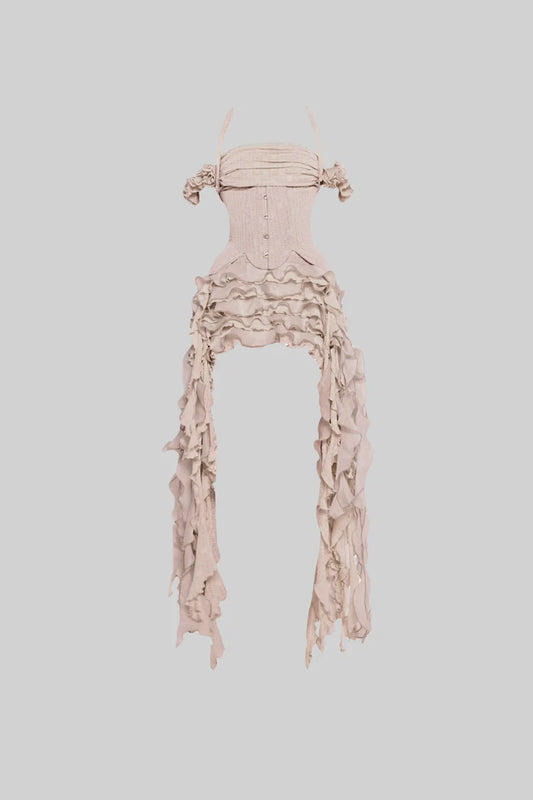 Vintage Corset Dress - Pink