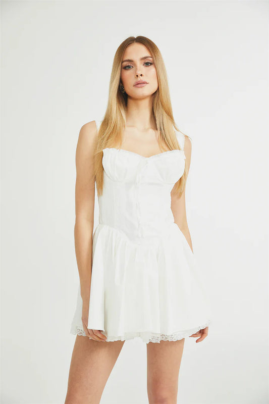 Mini robe Camille White Corset
