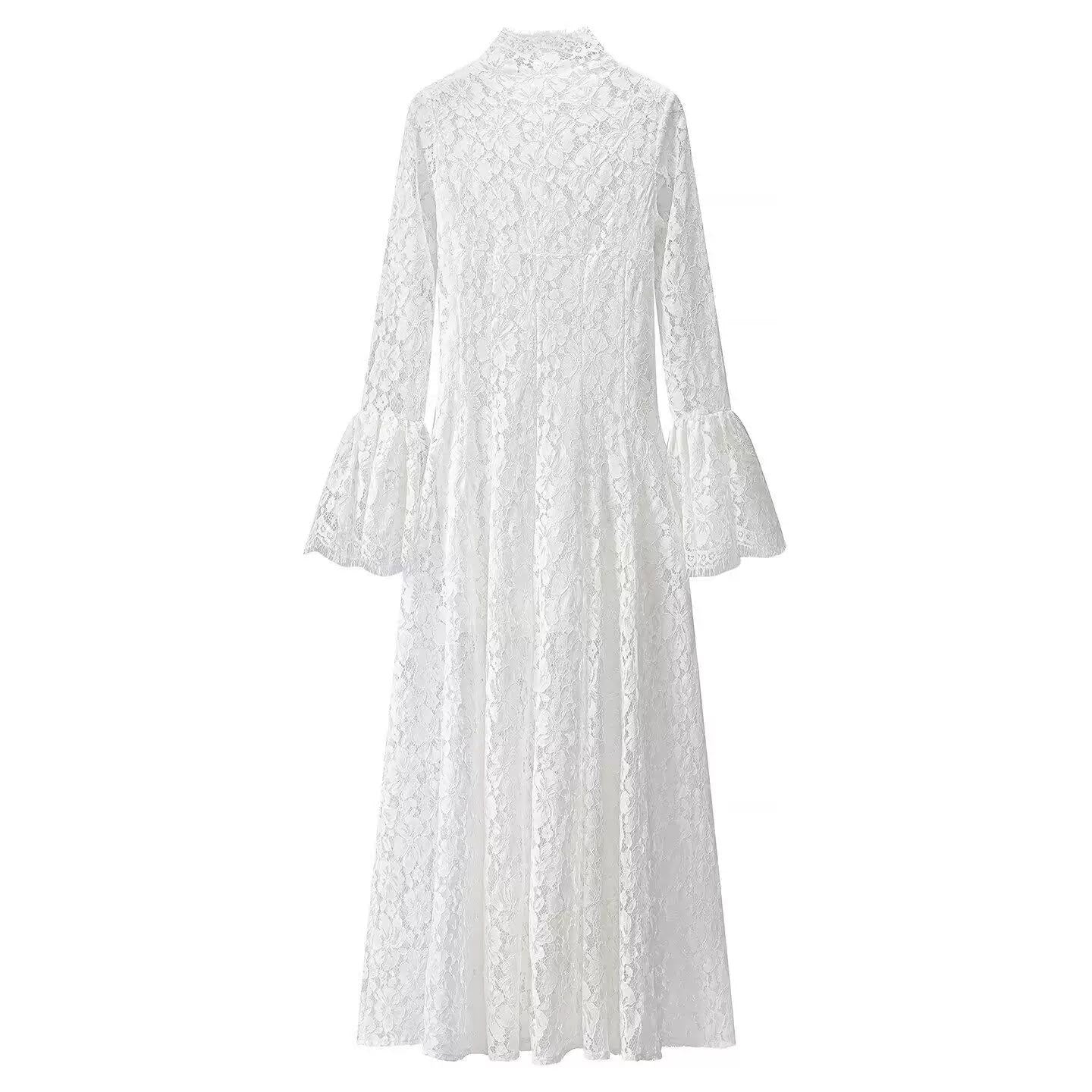 Fidji full Lace dress -white