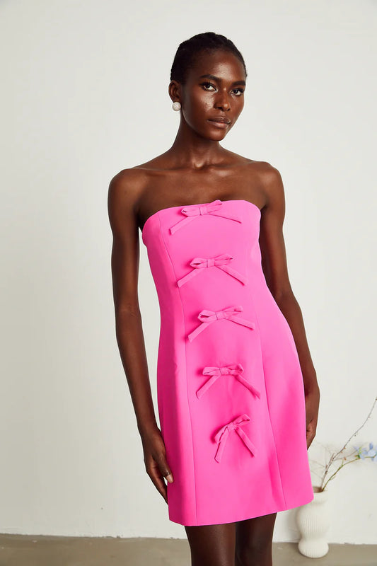 Veste et tenue de robe à bowknot rose valérise