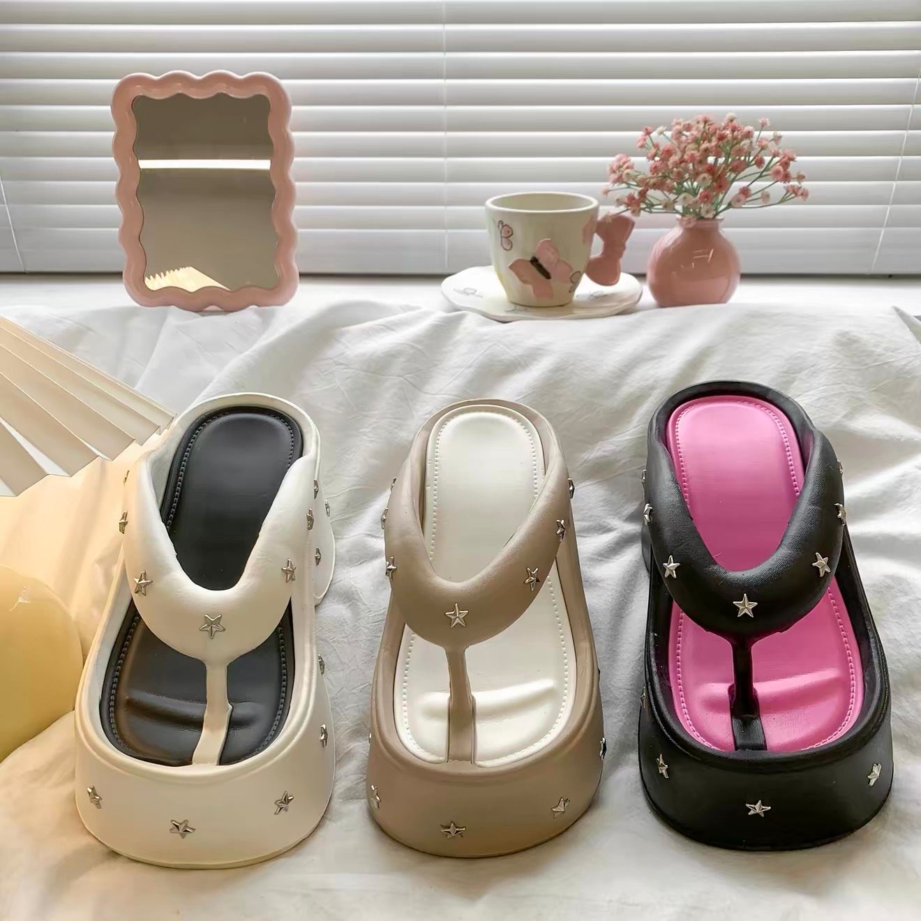 Pearl Star Comfort Heels