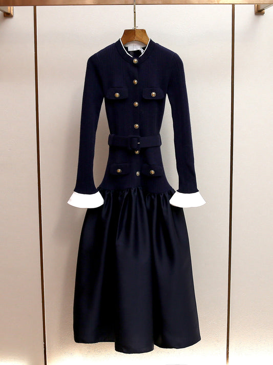 Splicing  slimming dress