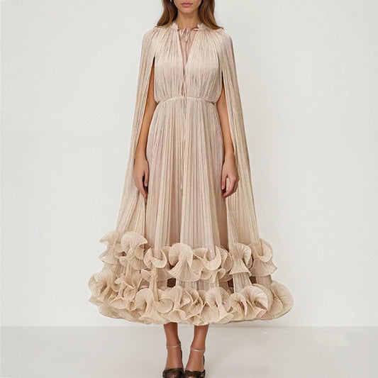 Tie Ruffle  maxi dress