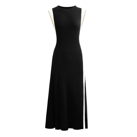 Slit Wool Dress