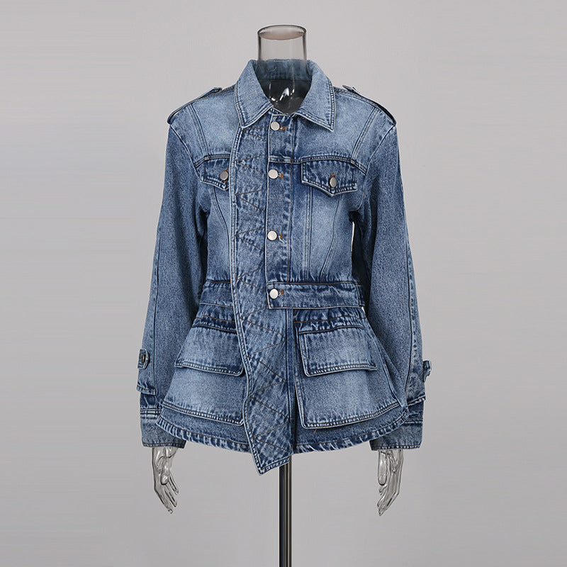 Cross Flap Denim Jacket