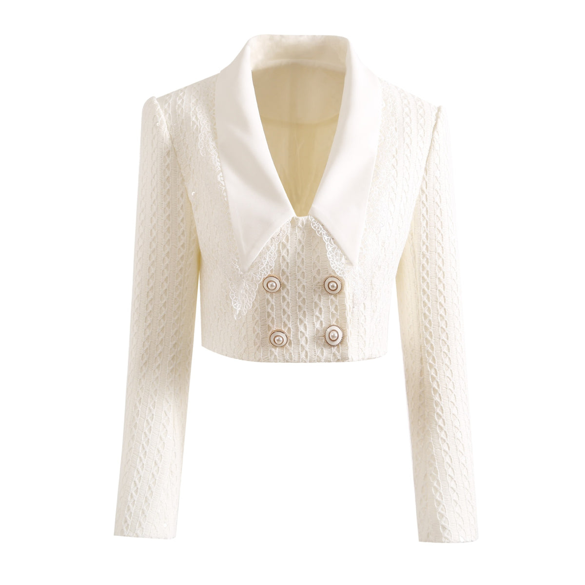 Ivory Pearl Tweed Co-ord Set