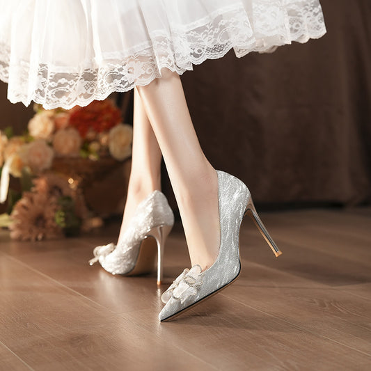 Wedding dress bridal shoes