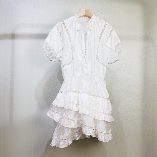 Kurzkleid mit V-Necker