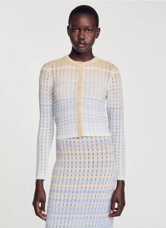 SANDRO Gilet en maille effet dégradé | Multicolore 