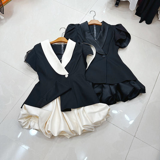 High-Waisted Short Skirt Set