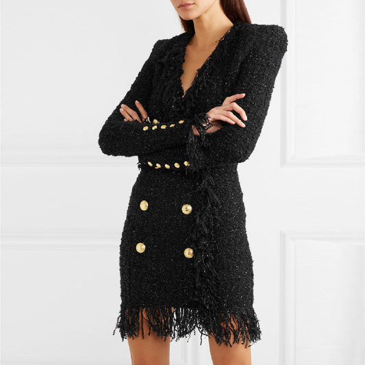 Long Sleeve Slim Cropped Dress
