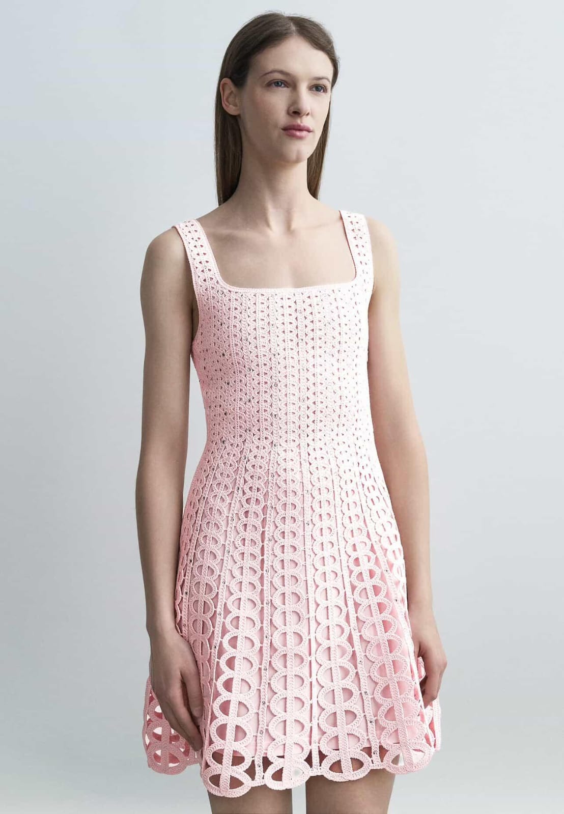 Openwork Knitted mini dress