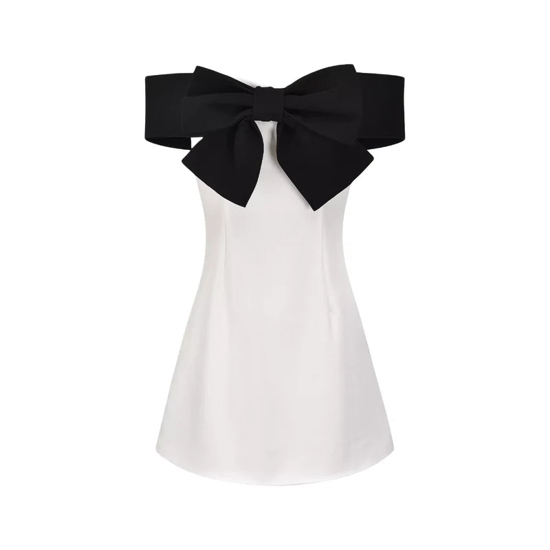 mini-robe de détail bowknot