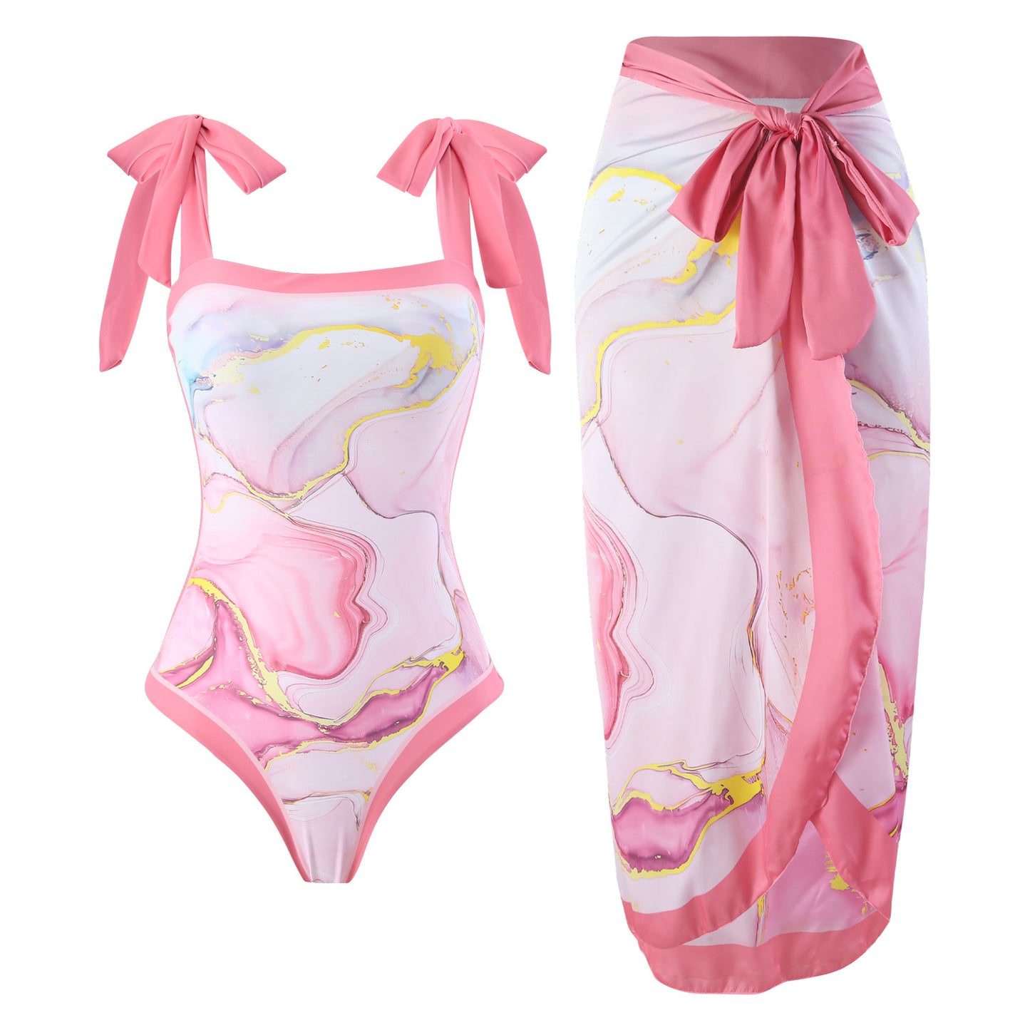 Water patern series swimsuit