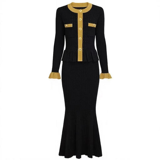 crew neck mermaid  dress