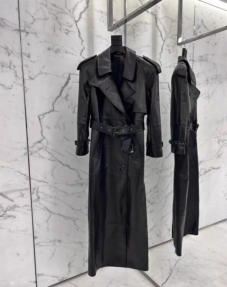 Fried street long lace-up coat