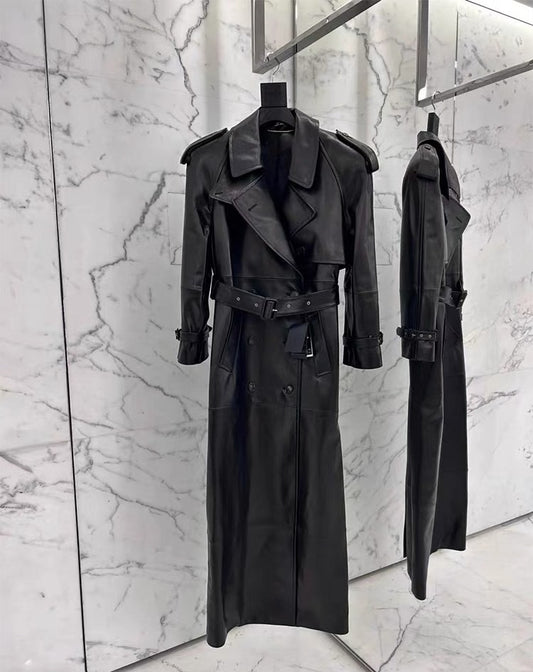 Fried street long lace-up coat