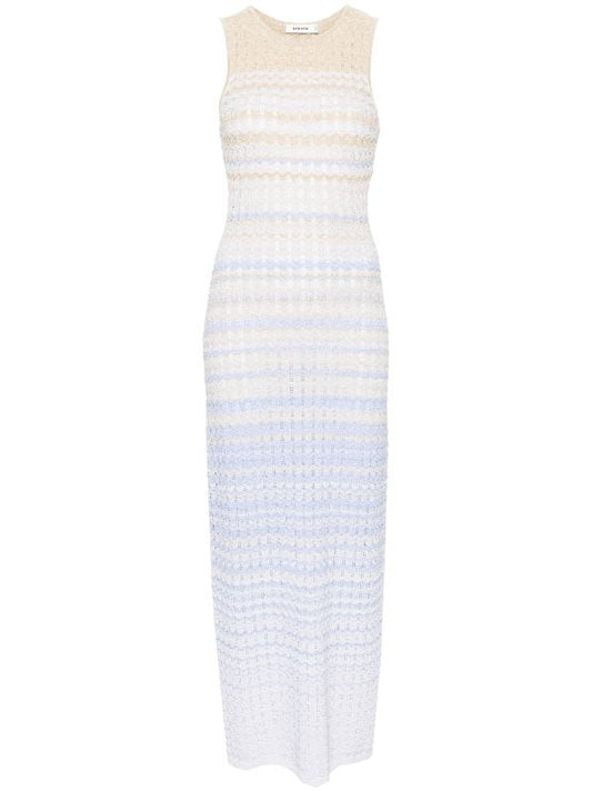 SANDRO Zade chevron-knit maxi dress