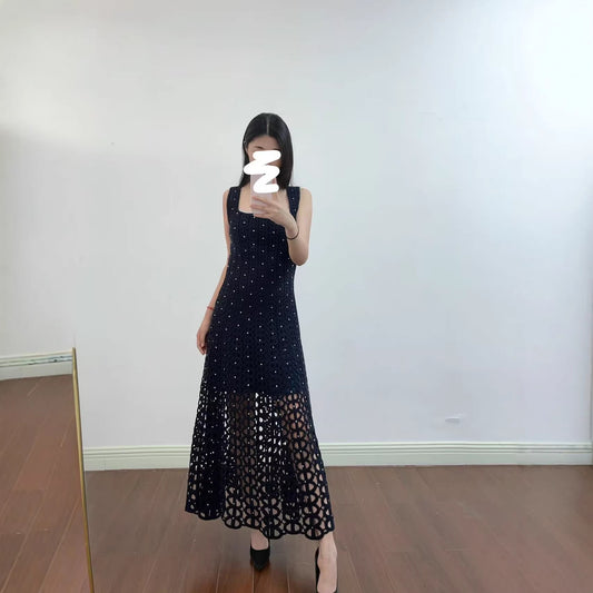 Hollow-Out Strap Long Dress