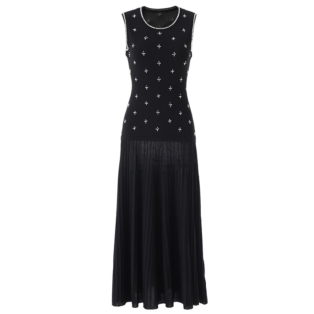 Vest Long Dress Slim-Fit Dress