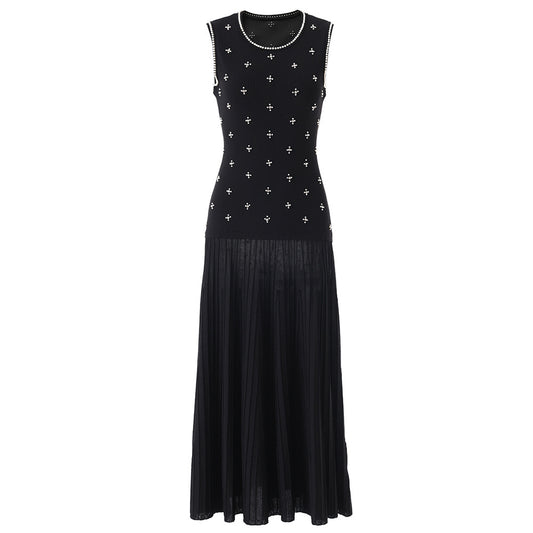 Vest Long Dress Slim-Fit Dress