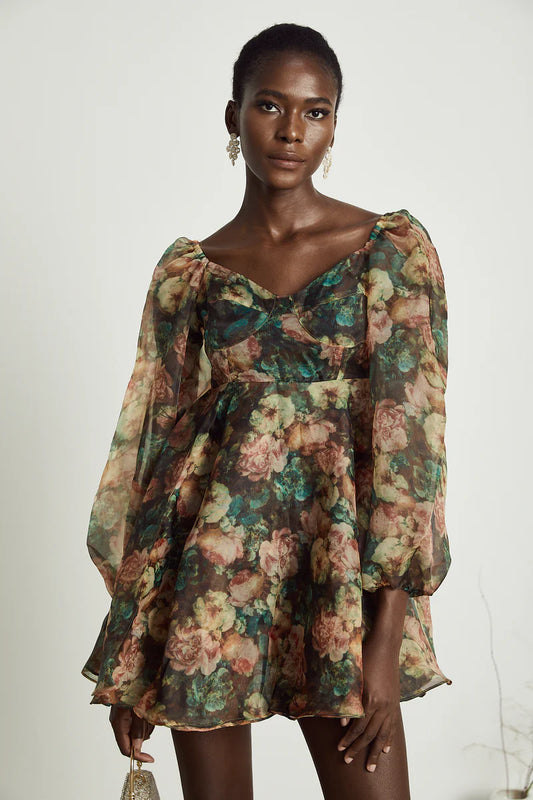 Pénélope à imprimé floral Mini robe