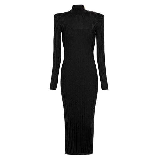 Buckle  Slim Long Knit dress