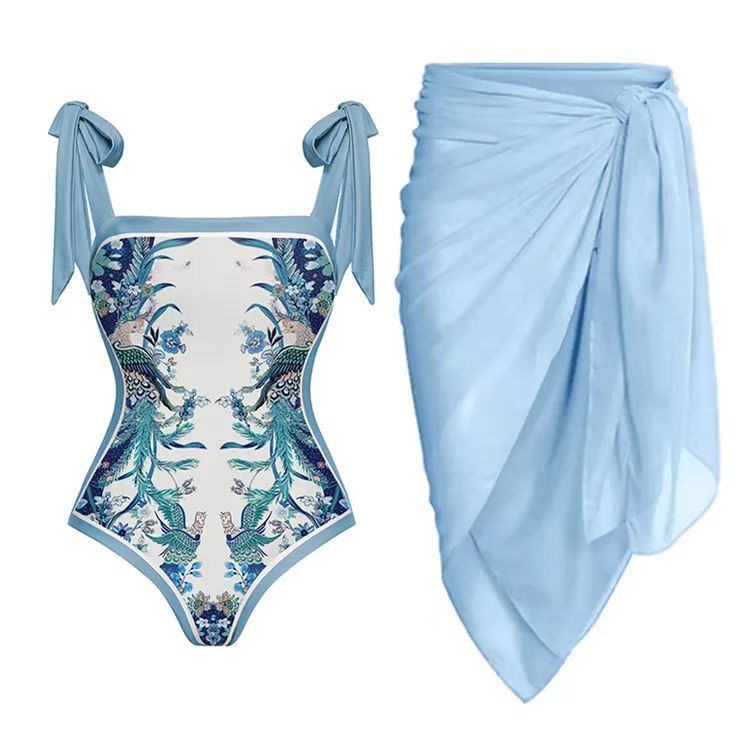 Reversible Light blue  swim suit