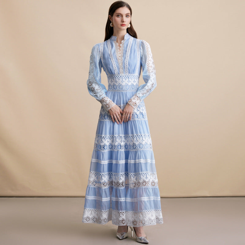 Lantern Sleeves Slim  Dress