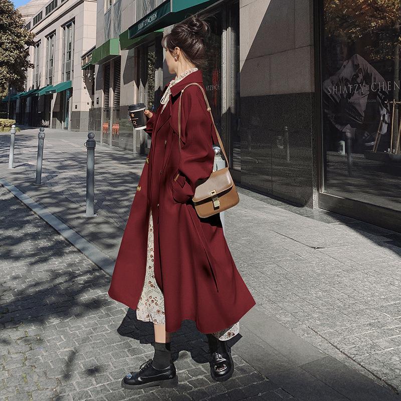 Casual loose Hepburn style coat