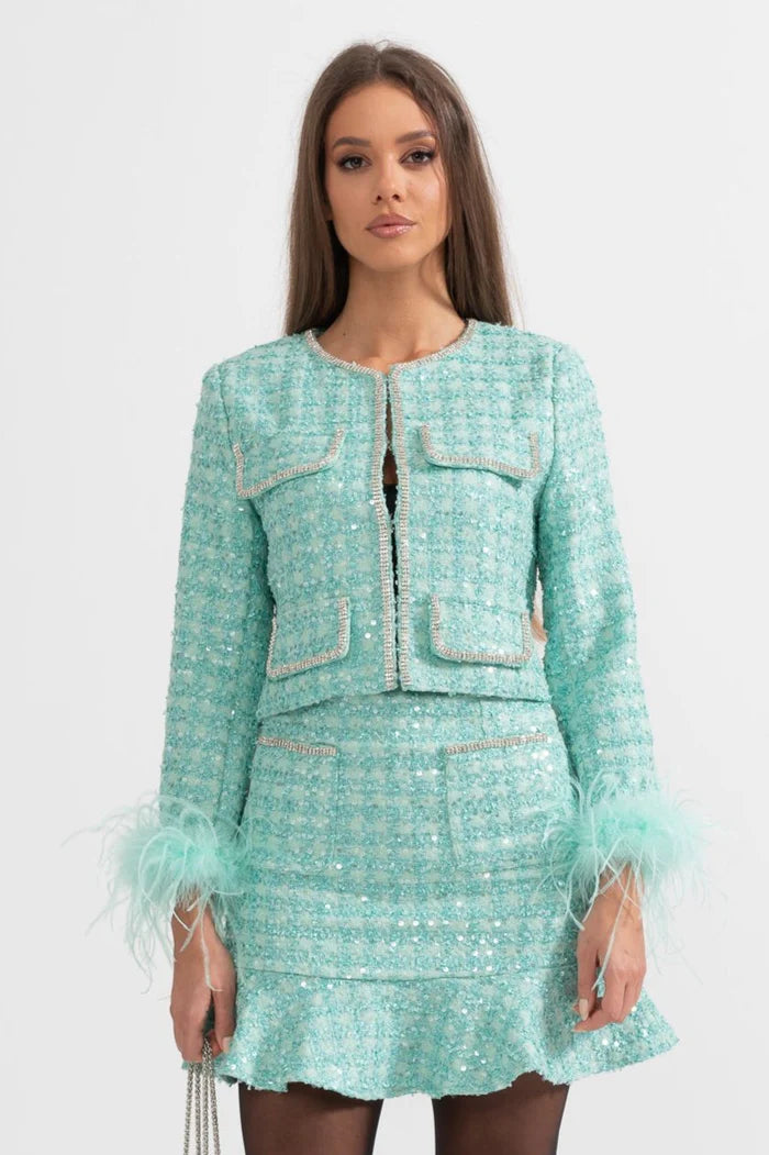 Sparkling 2 Piece Co-Ord - Mint Green