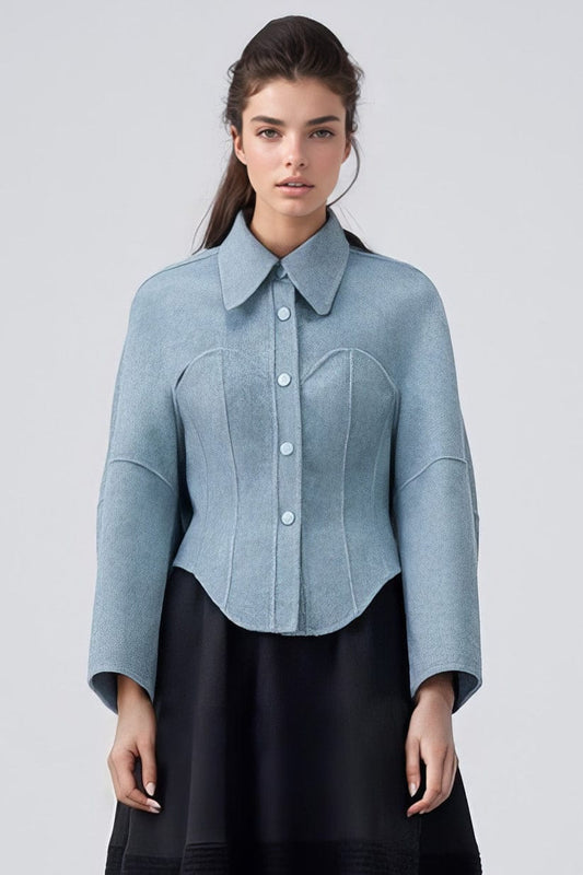 Short Cambered Blue Jacket