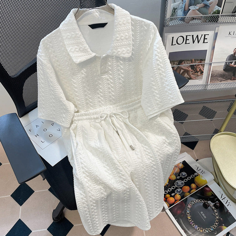 Cloud Knit Polo Shorts Co-ord Set