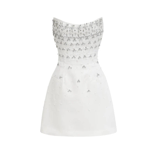Melisande White Embellie Mini Robe