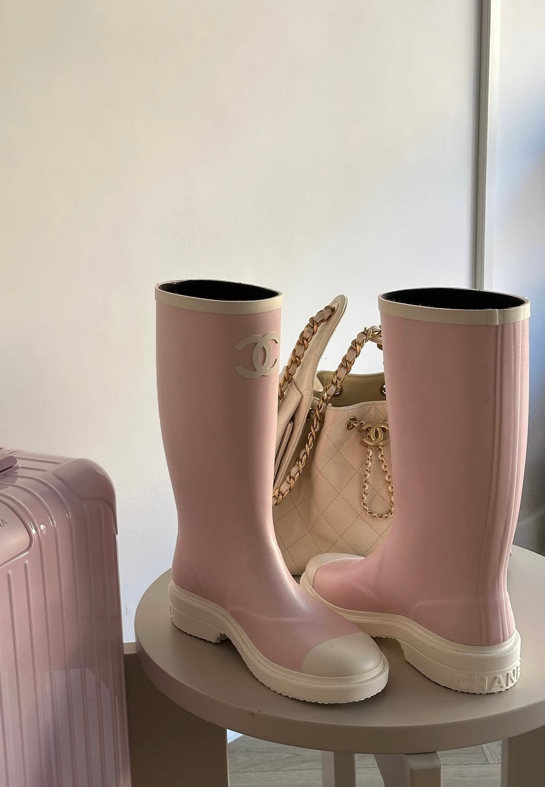 Chan boots pink