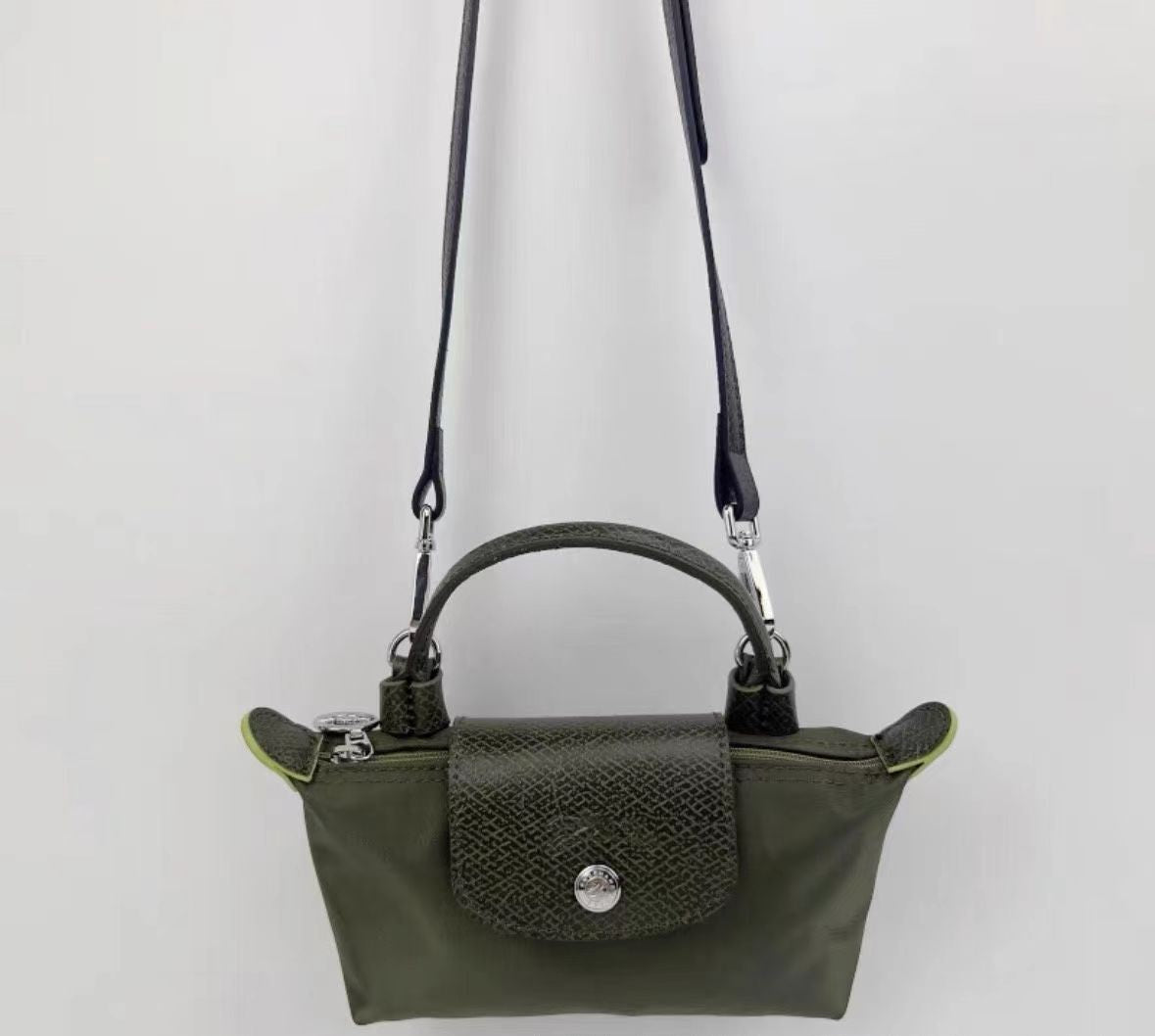 One Shoulder Crossbody Tote Bag with Perforated Strap