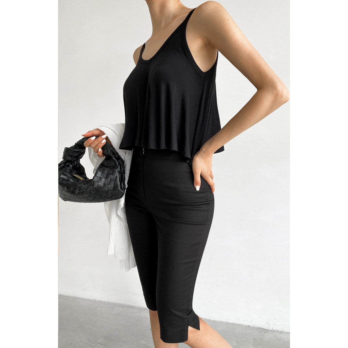 Workwear Slimming Straight-Leg  capri