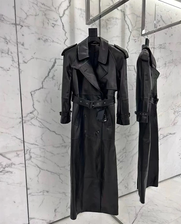 Fried street long lace-up coat