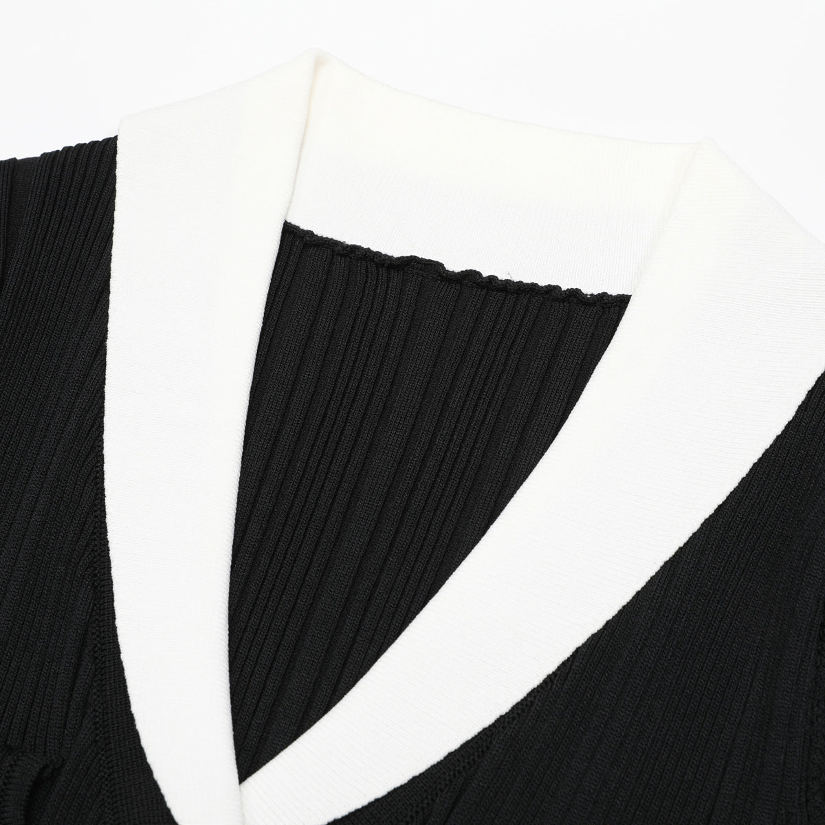 Knitted Belt Slim-Fit Elegant Short Dress