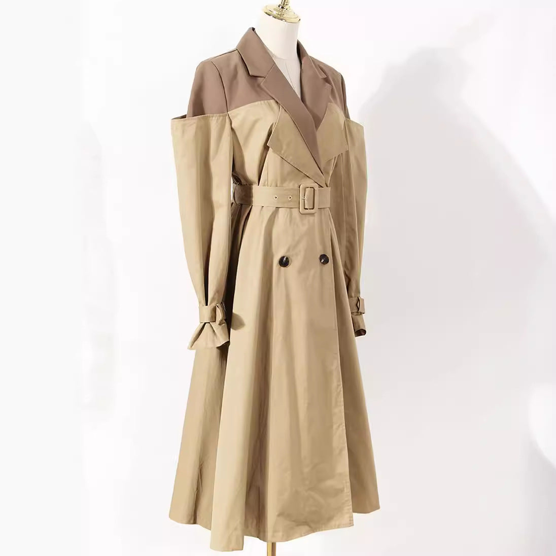 Zaidi Rachida Two-piece suit collar trench coat