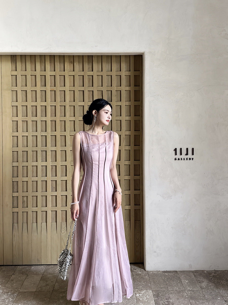 Gauze   maxi   two set  dress