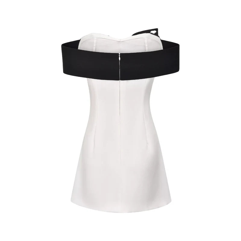 mini-robe de détail bowknot