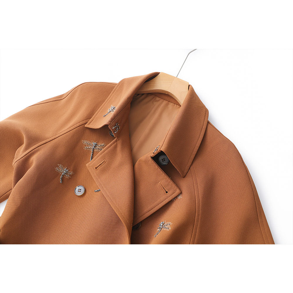 Tie-Waist Oversized Long Coat Trench Coat