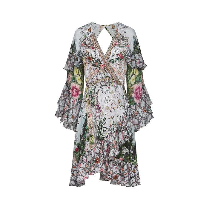 Kalena Ruffled Wrap Mini Robe