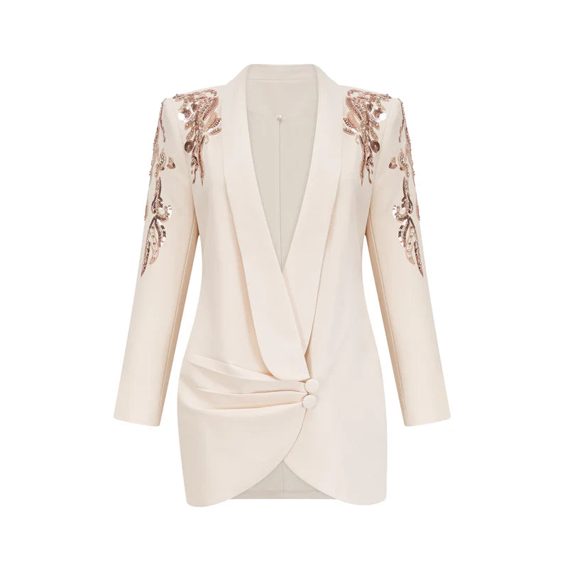 Éléna embellished sequined blazer dress