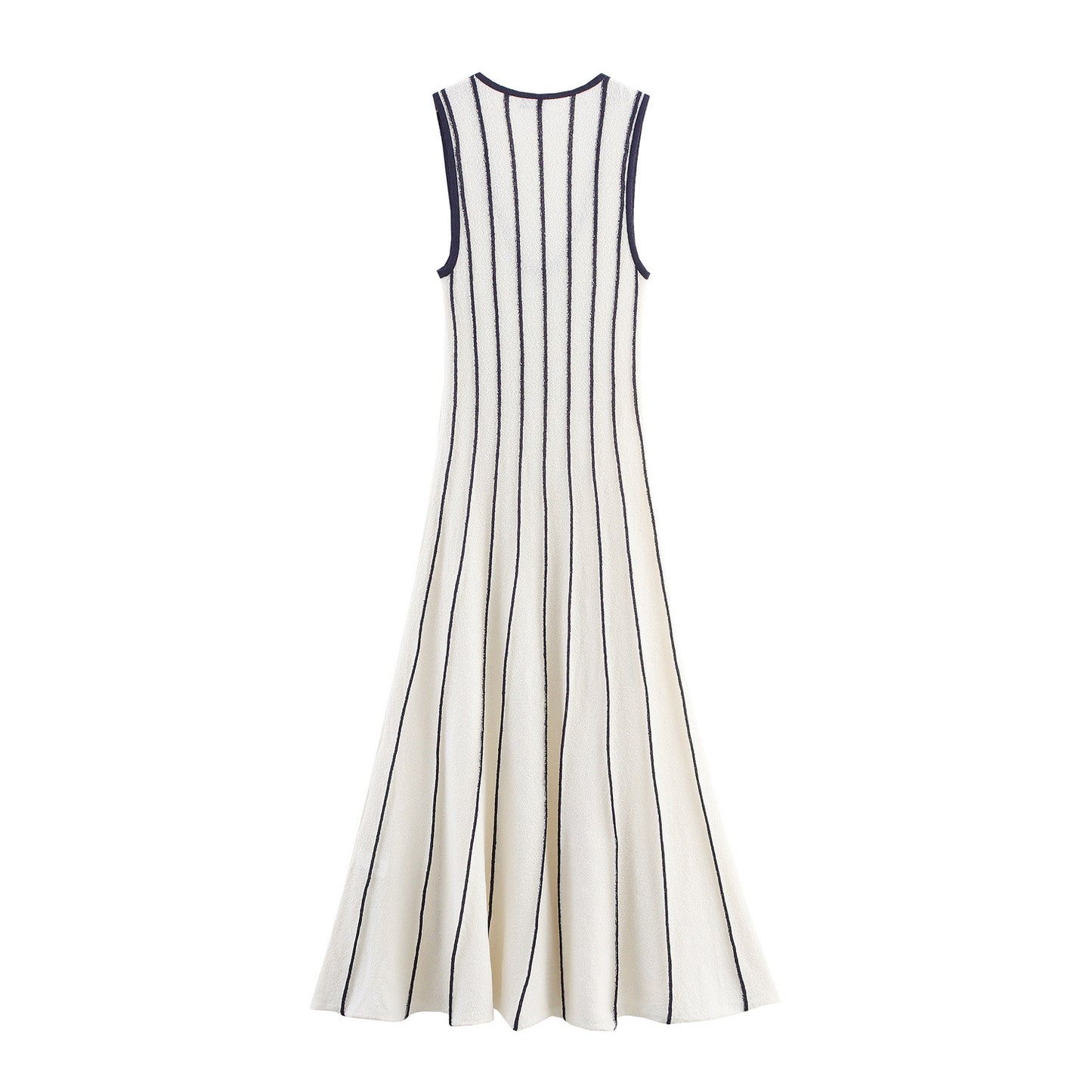 Midlength  White stripes dress